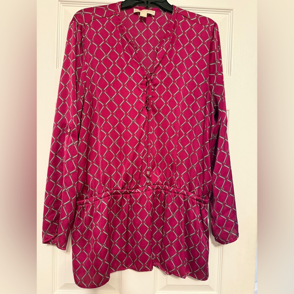 MICHAEL Michael Kors Fuchsia Diamond Print Blouse